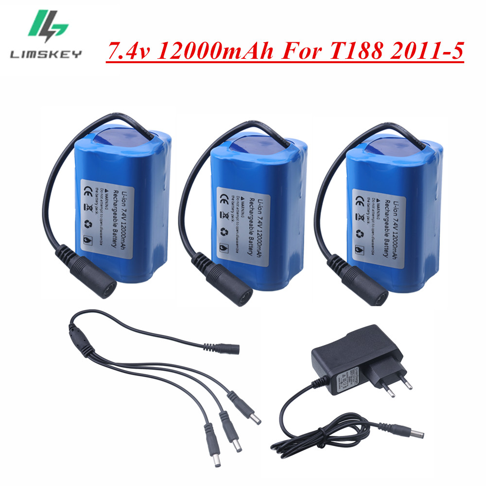 Fish Finder Charger - Batería de 7,4 V y 12000mAh