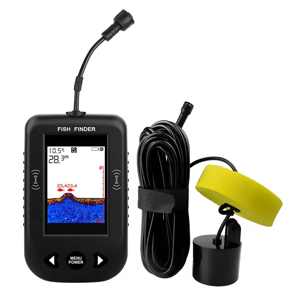 Fish Finder Transducer - Alarma 100M Sonar portátil buscadores de