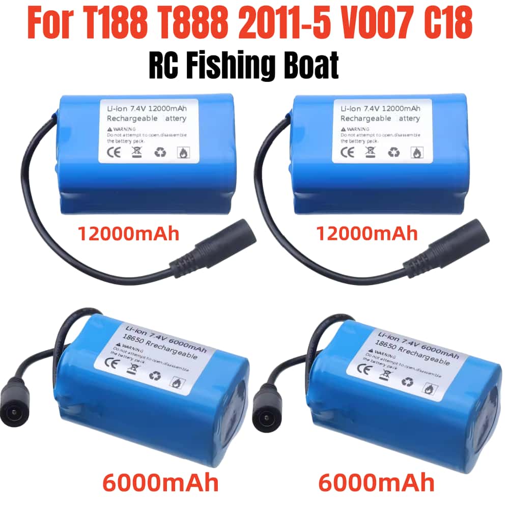 Fish Finder Charger - Batería de Repuesto de 7.4V 12000mAh