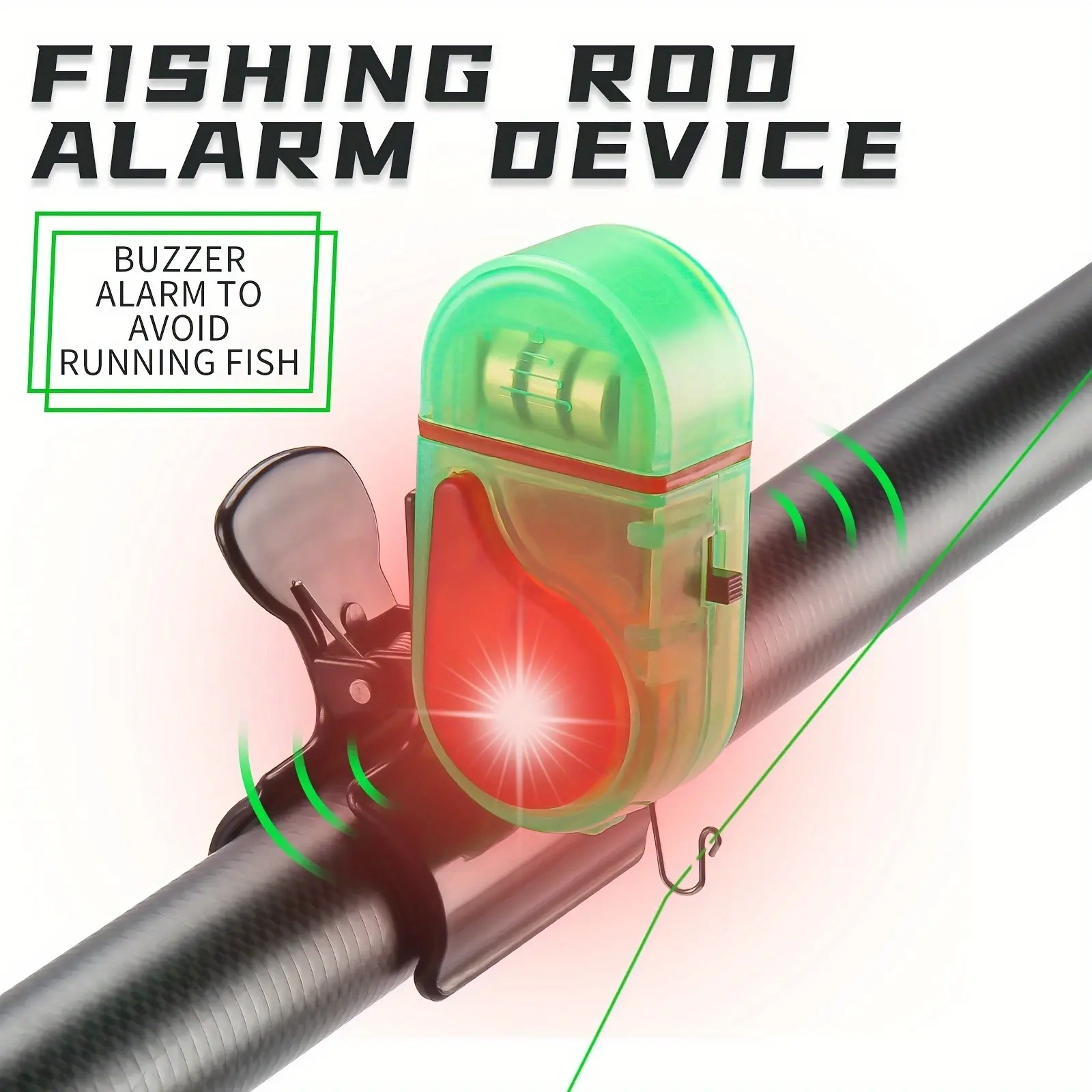 Bite Alarm - 2 Alarmas de Pesca LED, Campanas