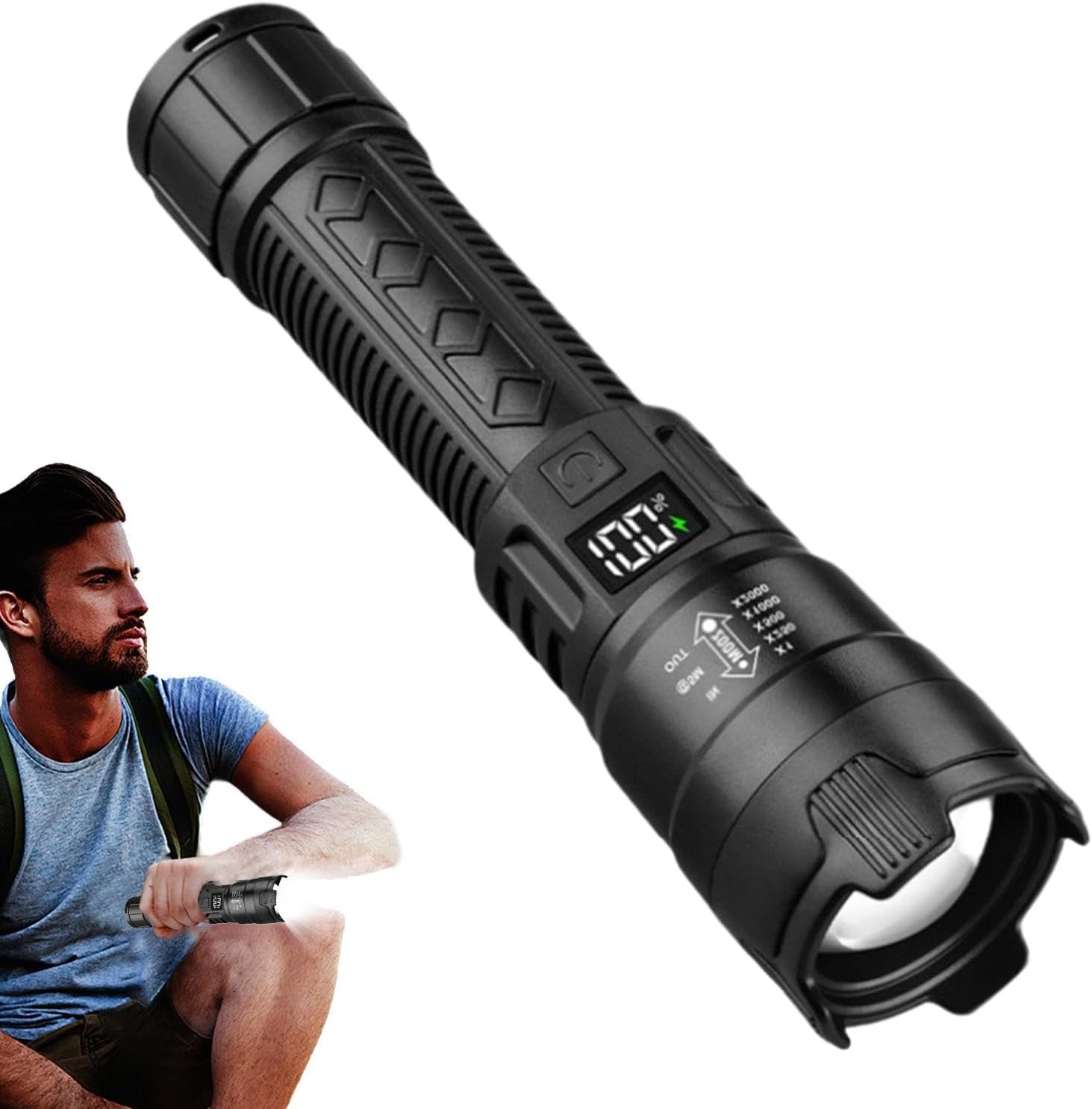 Linterna LED táctica de 2000LM - Fishing Light reseña y precio