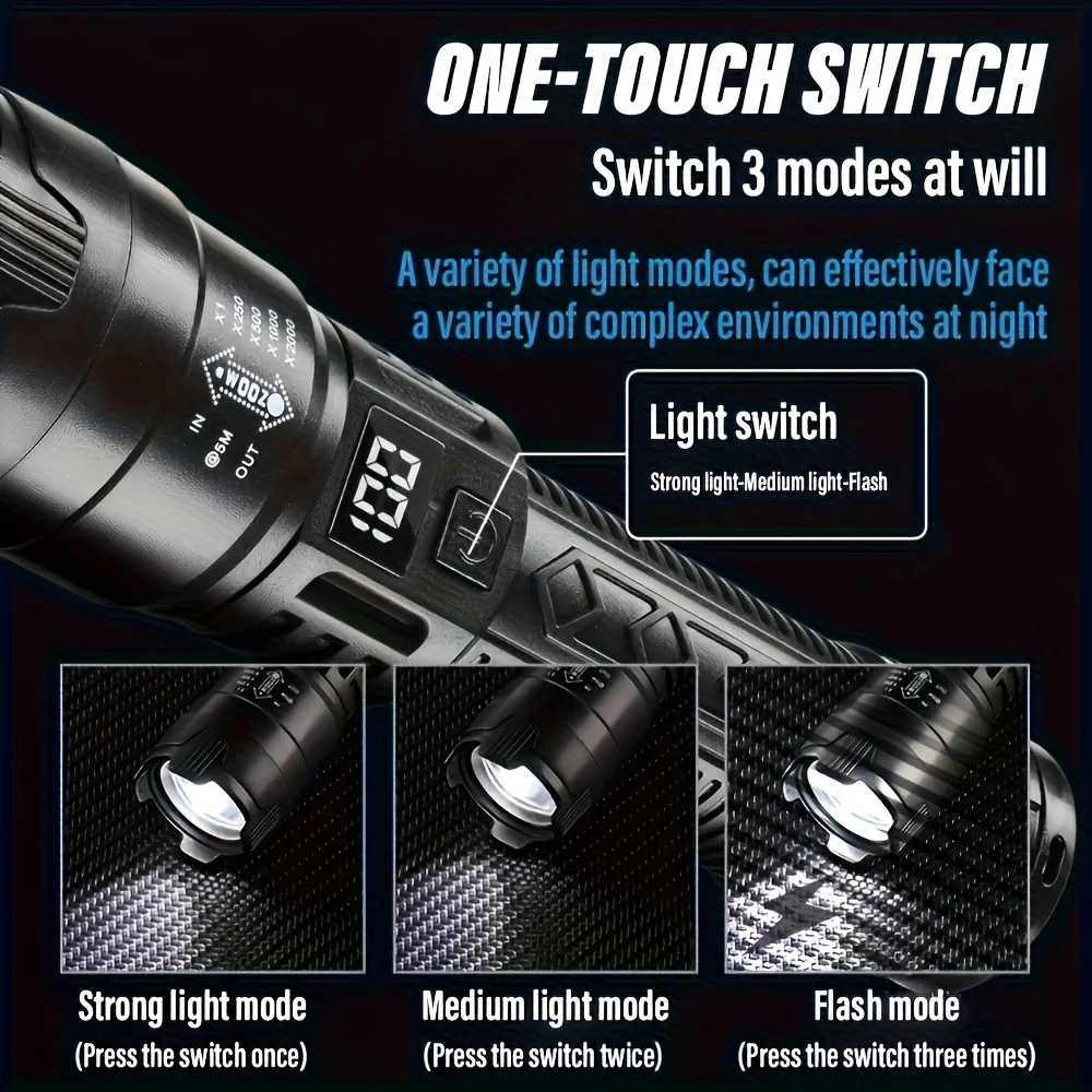 Linterna LED táctica de 2000LM - Fishing Light reseña y precio