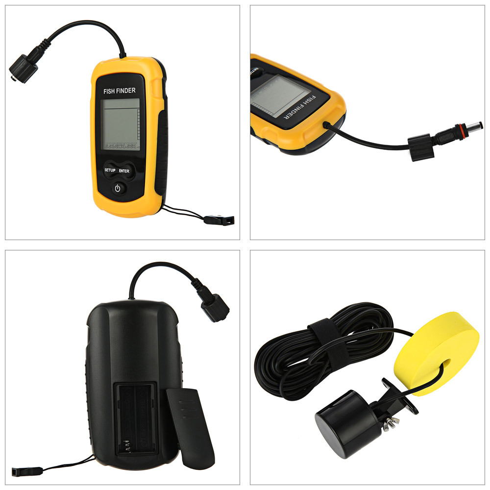 Sonda de Pesca Portátil con Al - Fish Finder Transducer reseña y precio