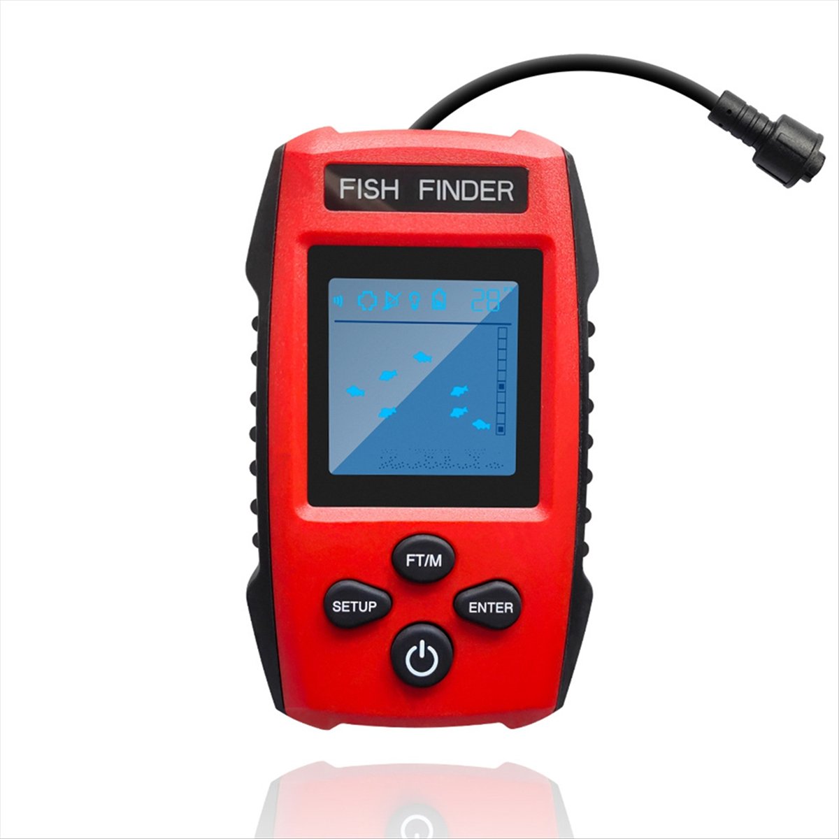 Buscador de peces LCD a color, - Fish Finder Transducer reseña y precio