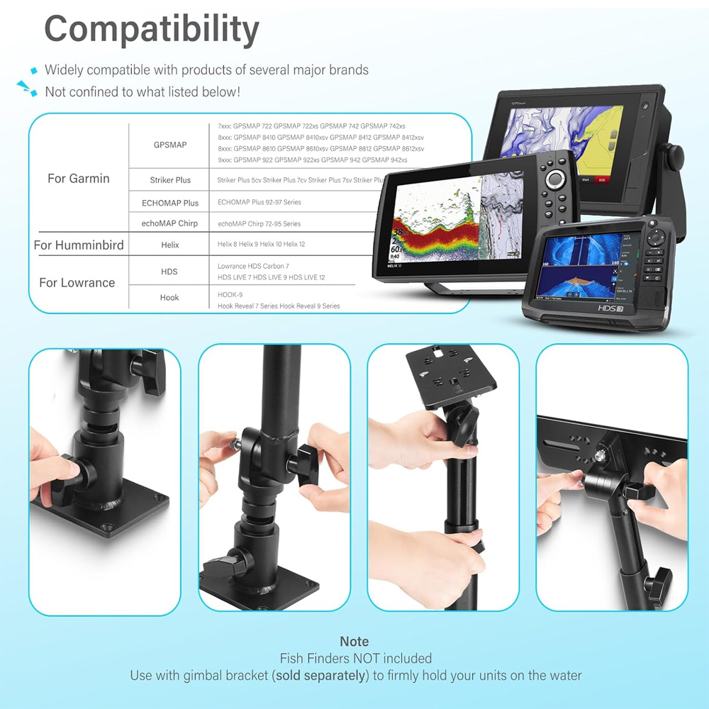 Soporte Universal para Sondas  - Fish Finder Mount reseña y precio